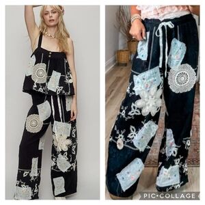 POL Crochet & Embroidered 2 Piece Set